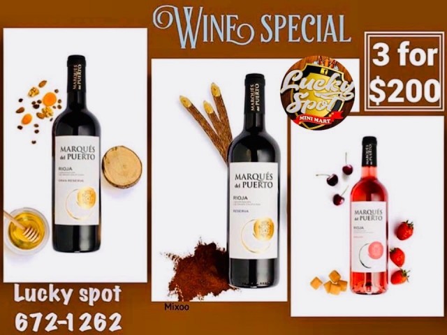 3 Bottles of Wine for $200.00!