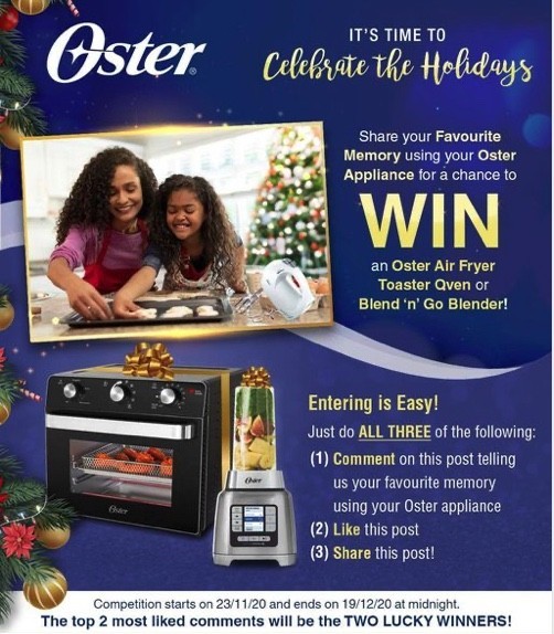 Win a Toaster Oven or Blender